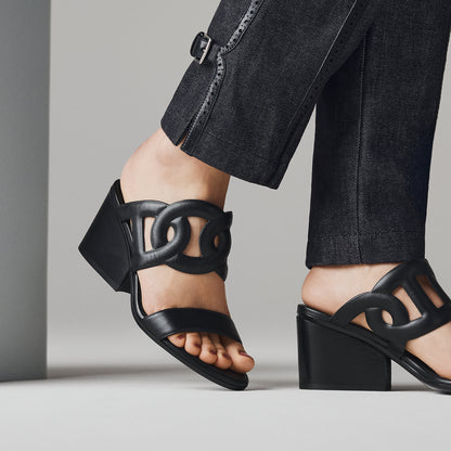  Hermes Lipari 70 Sandal Noir