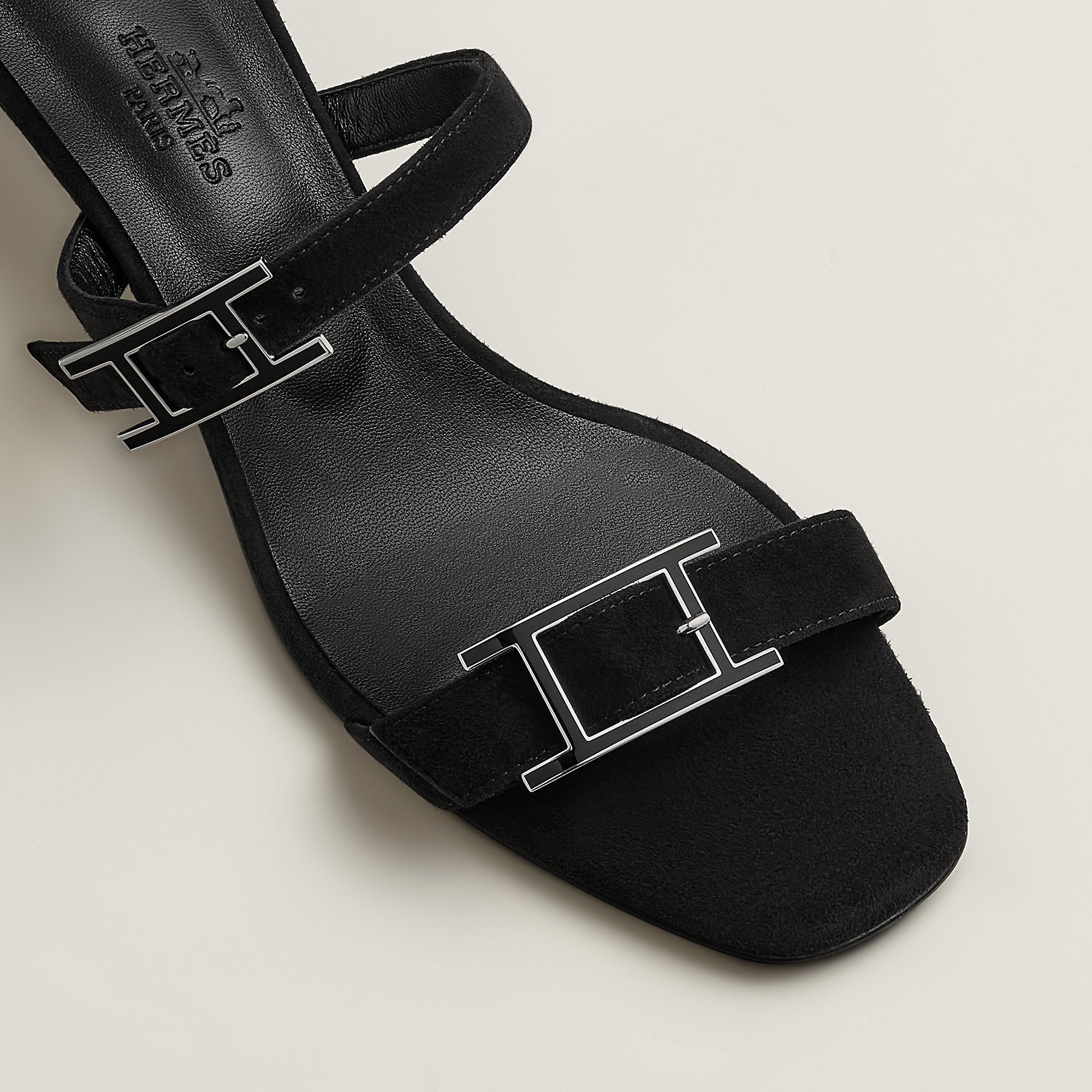  Hermes Liv 40 Sandal Noir