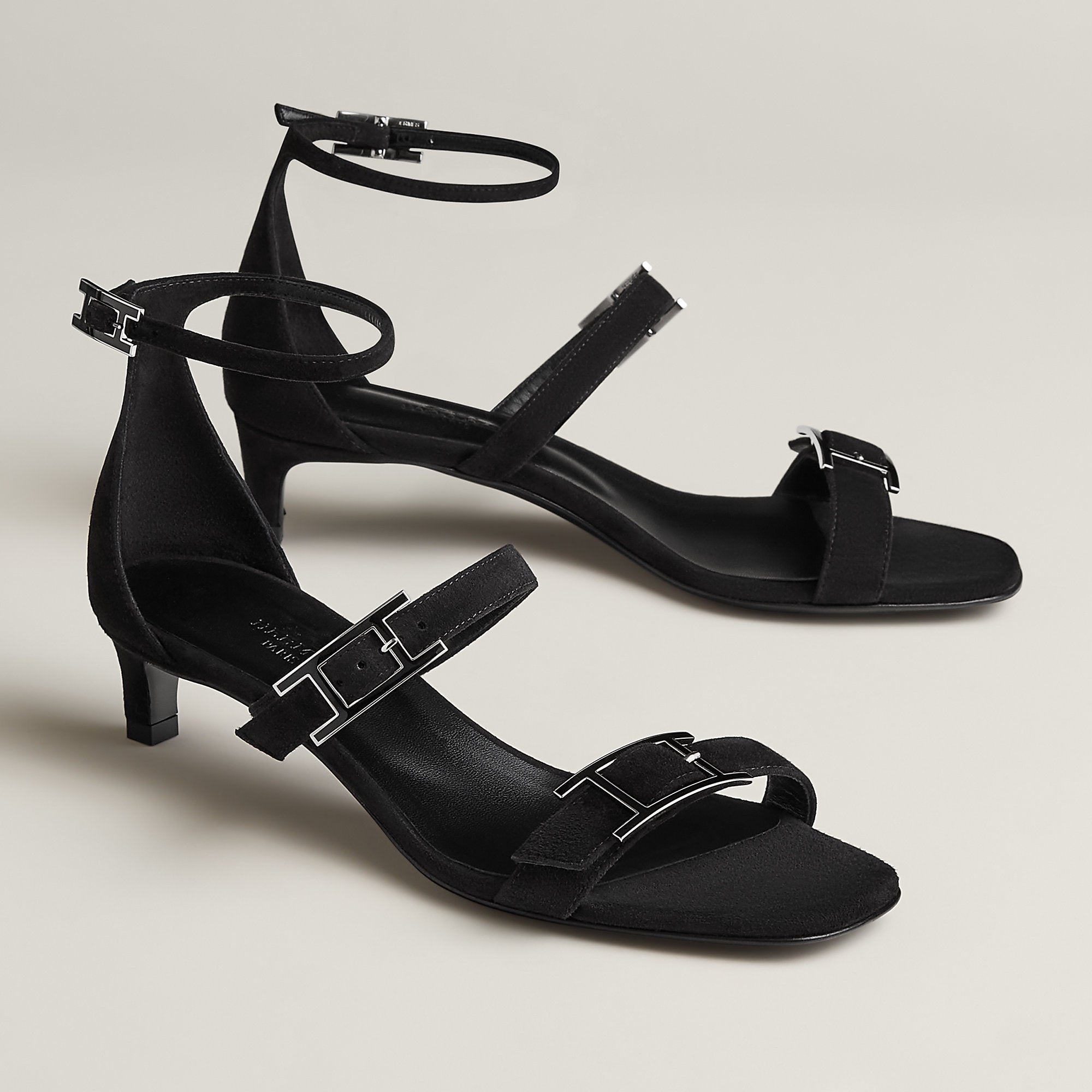  Hermes Liv 40 Sandal Noir