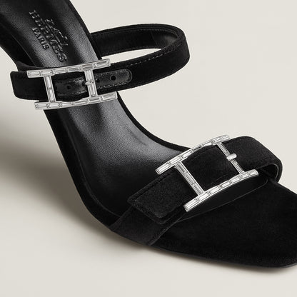  Hermes Liv 90 Sandal Noir