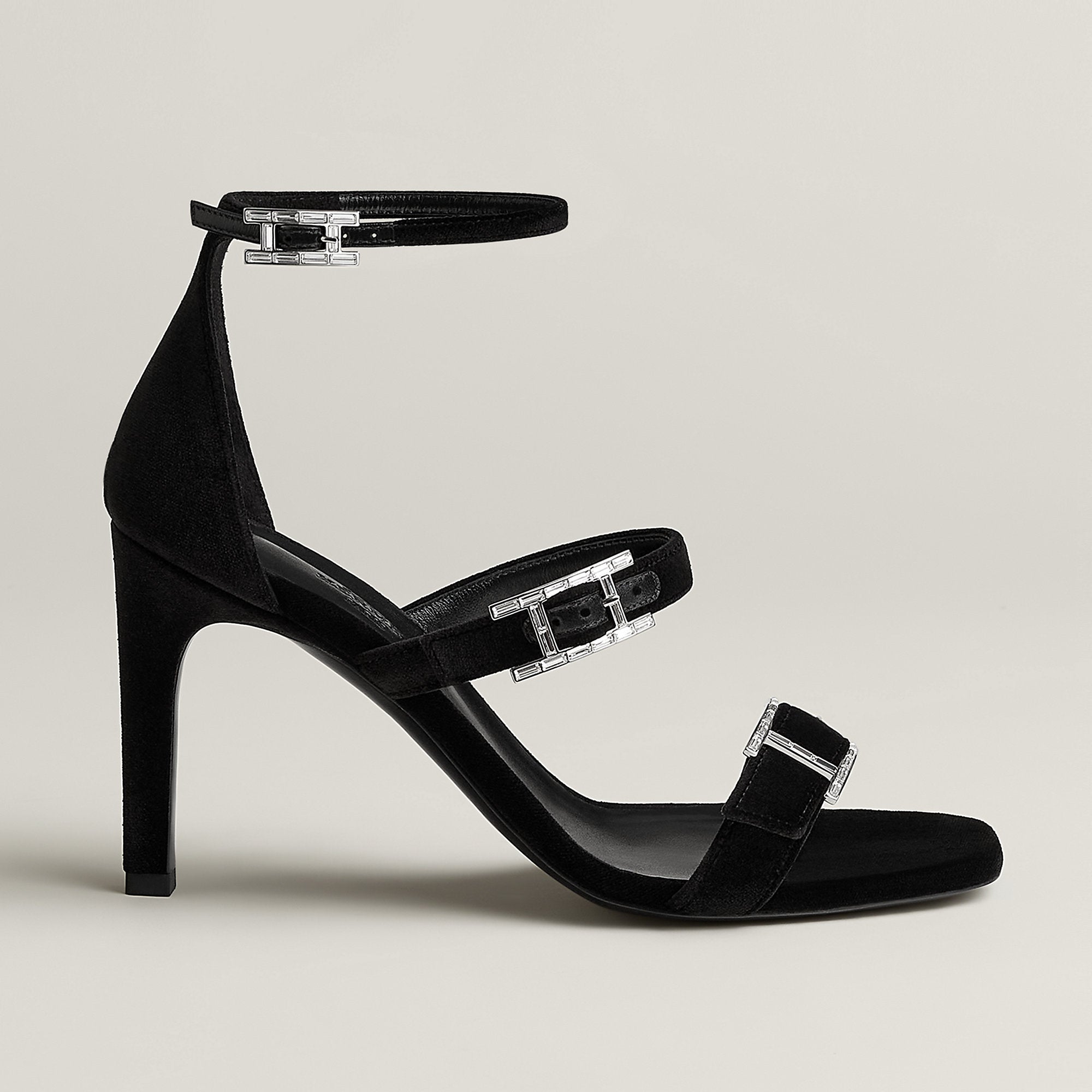  Hermes Liv 90 Sandal Noir