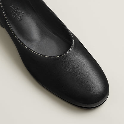  Hermes Liz Ballet Flat Noir
