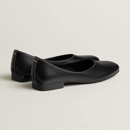  Hermes Liz Ballet Flat Noir