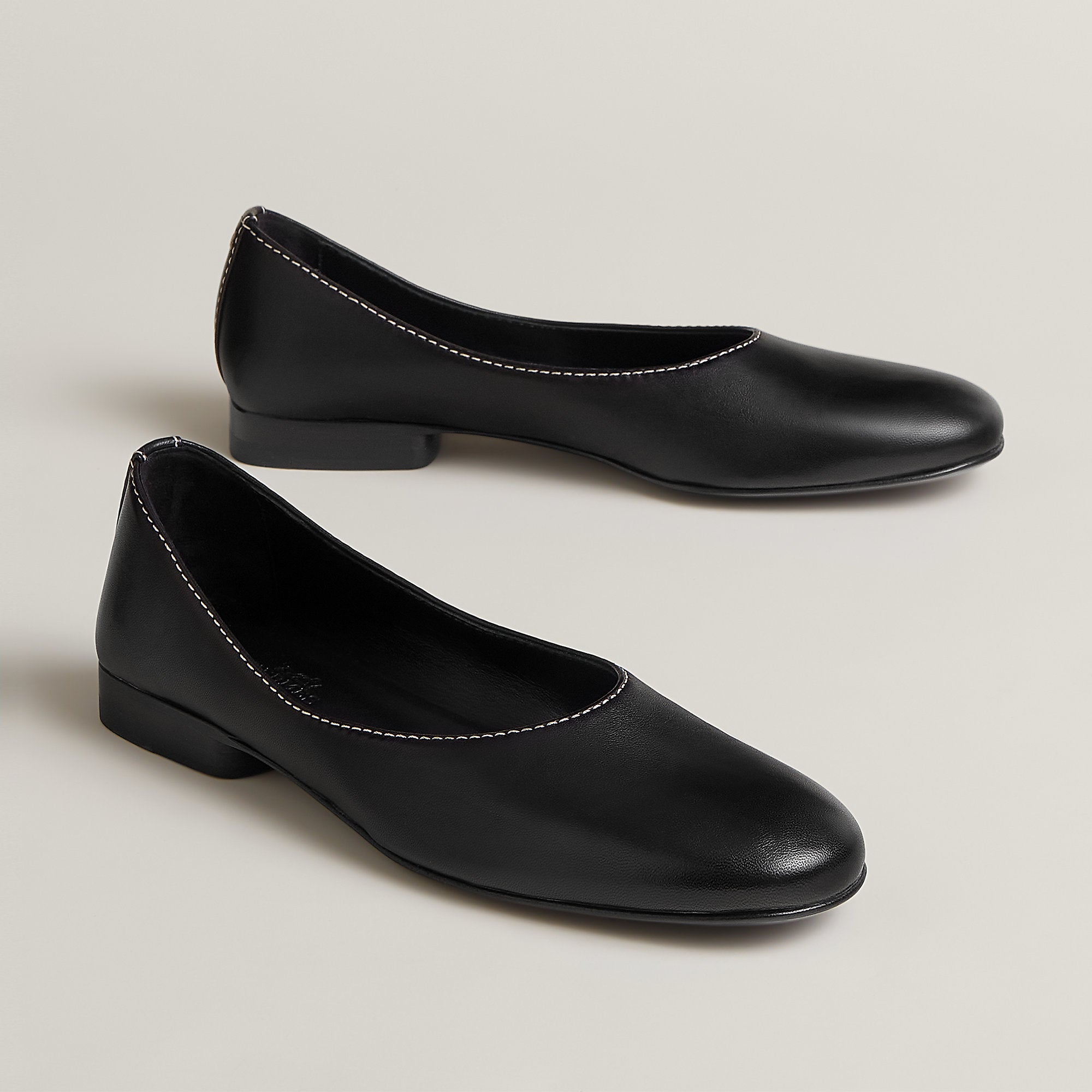  Hermes Liz Ballet Flat Noir