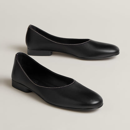  Hermes Liz Ballet Flat Noir