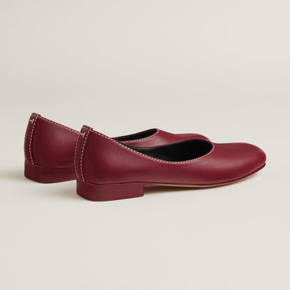  Hermes Liz Ballet Flat Rouge H