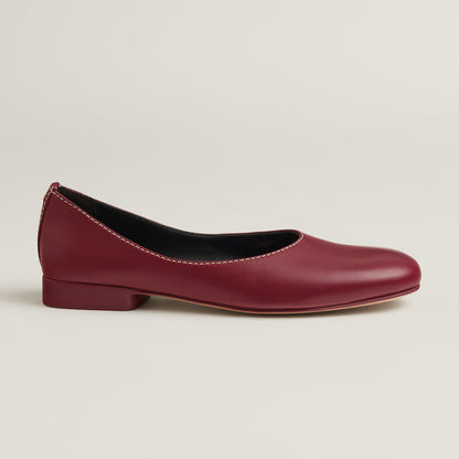  Hermes Liz Ballet Flat Rouge H