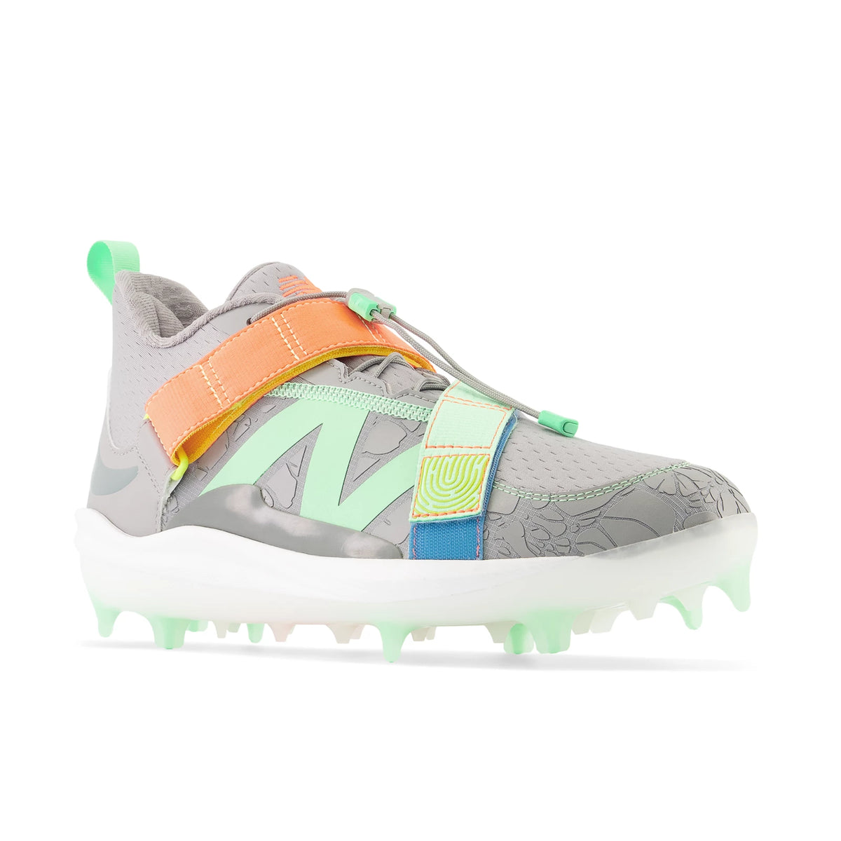 New Balance Fuelcell Lindor 2 Comp Team Away Grey with Electric Jade and Neon Dragonfly