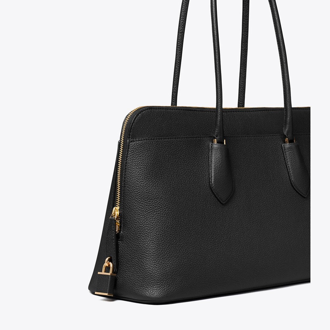 Tory Burch Lock Satchel Black