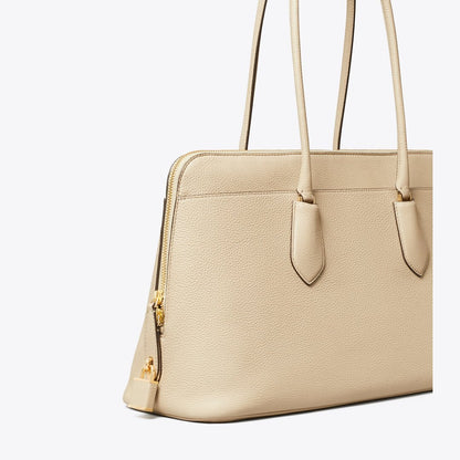 Tory Burch Lock Satchel Light Stone
