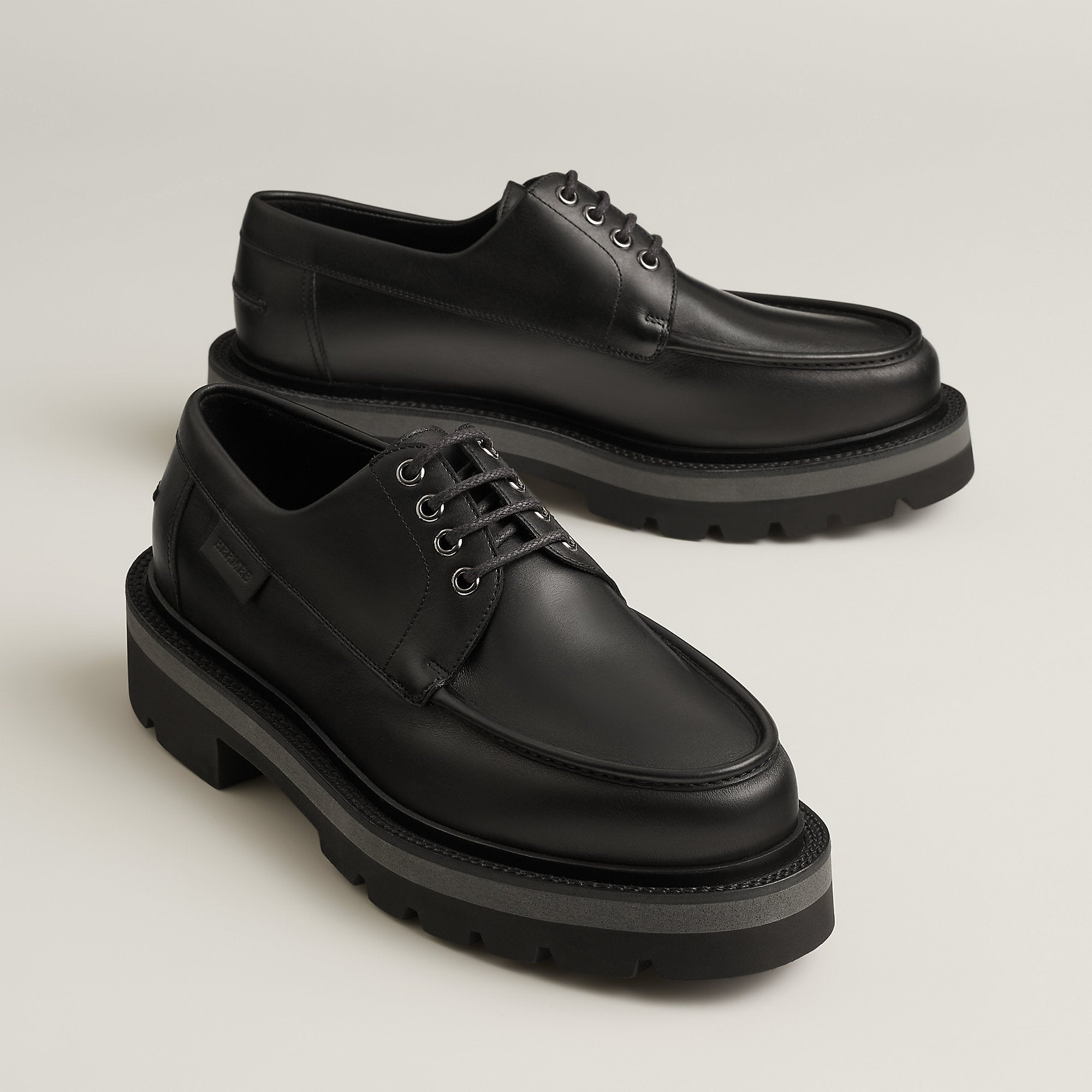  Hermes Locker Derby Shoe Noir