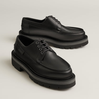  Hermes Locker Derby Shoe Noir
