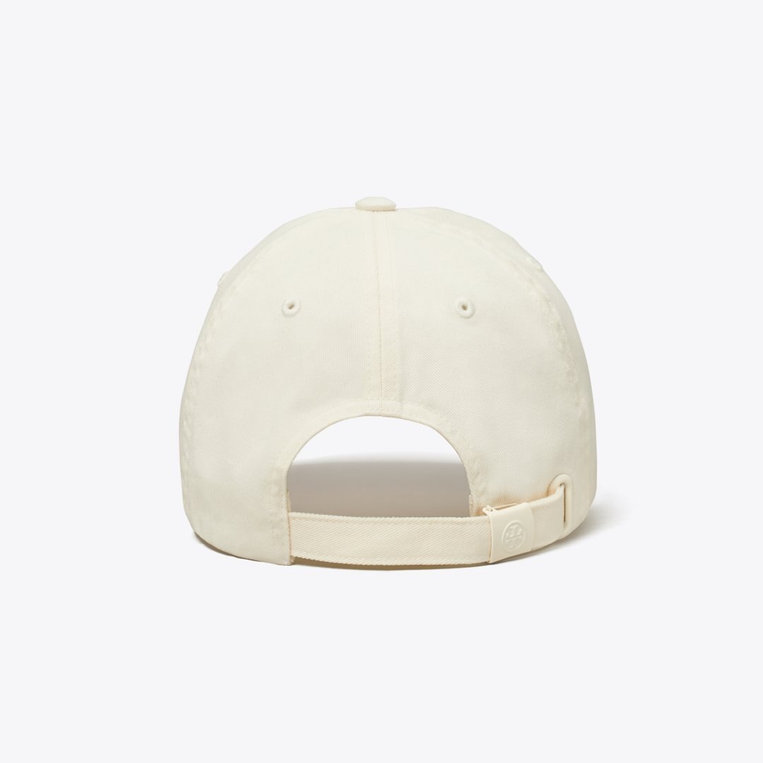 Tory Burch Logo Cap Ivory Pearl