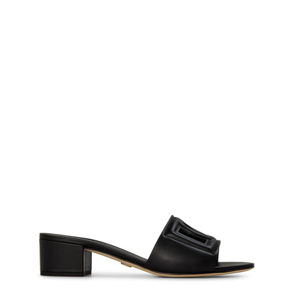  Logo Cut-Out Mules Black