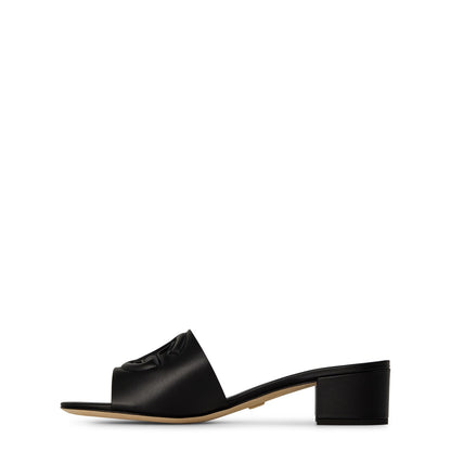 Logo Cut-Out Mules Black