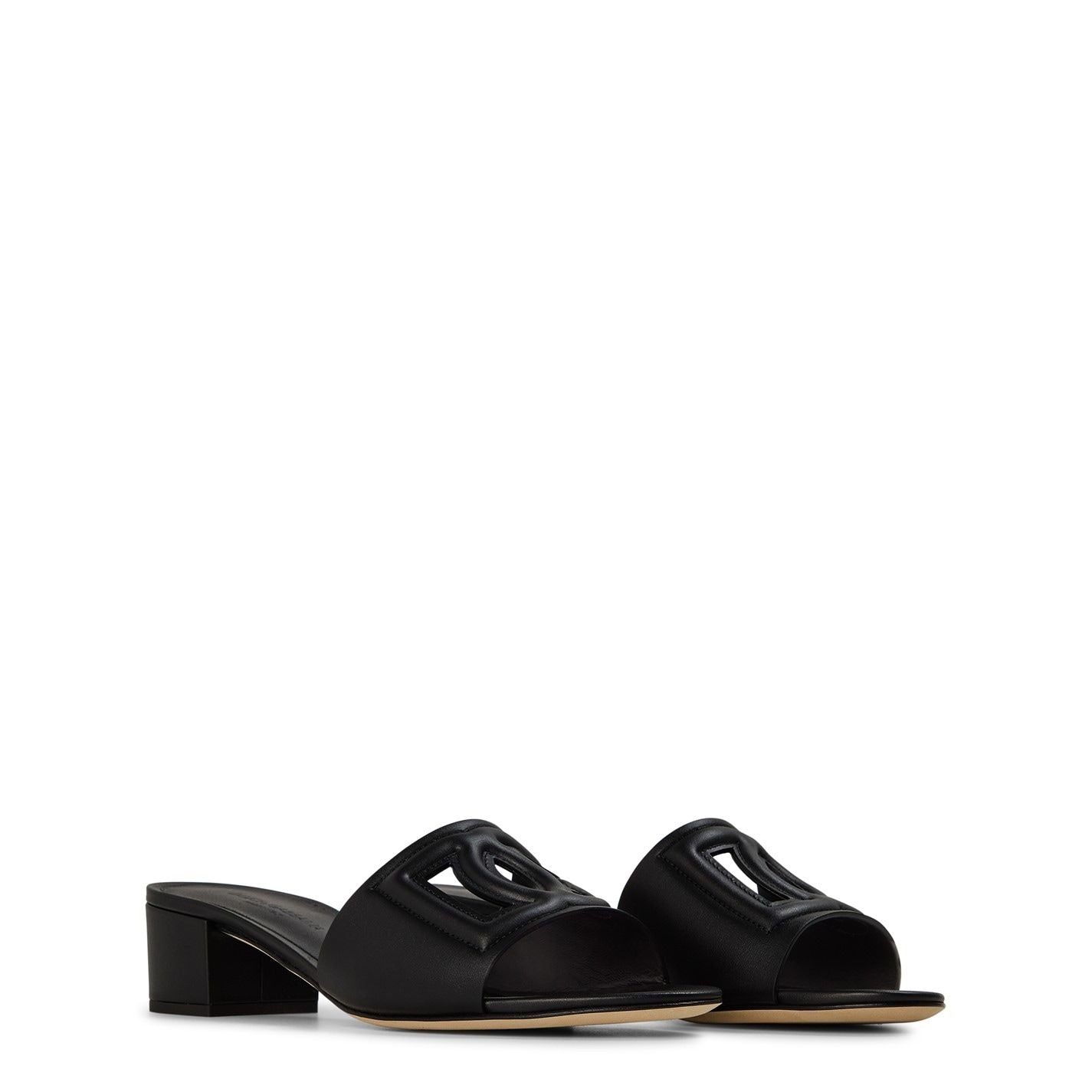  Logo Cut-Out Mules Black
