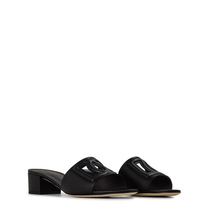  Logo Cut-Out Mules Black
