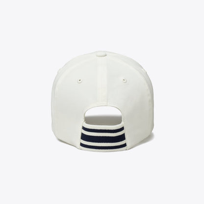Tory Burch Logo Elastic Cap Snow White