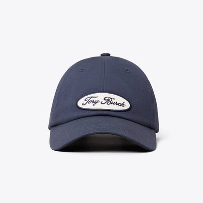 Tory Burch Logo Patch Baseball Cap TORY NAVY