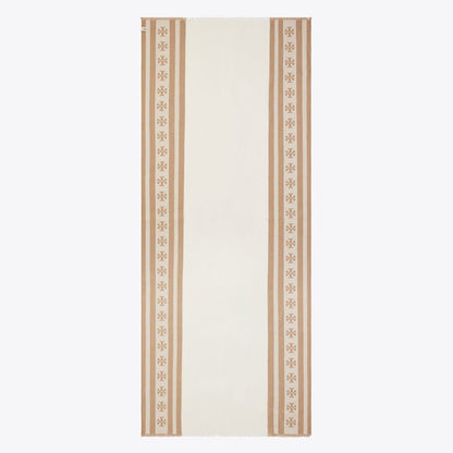 Tory Burch Logo Stripe Oblong Scarf Clay