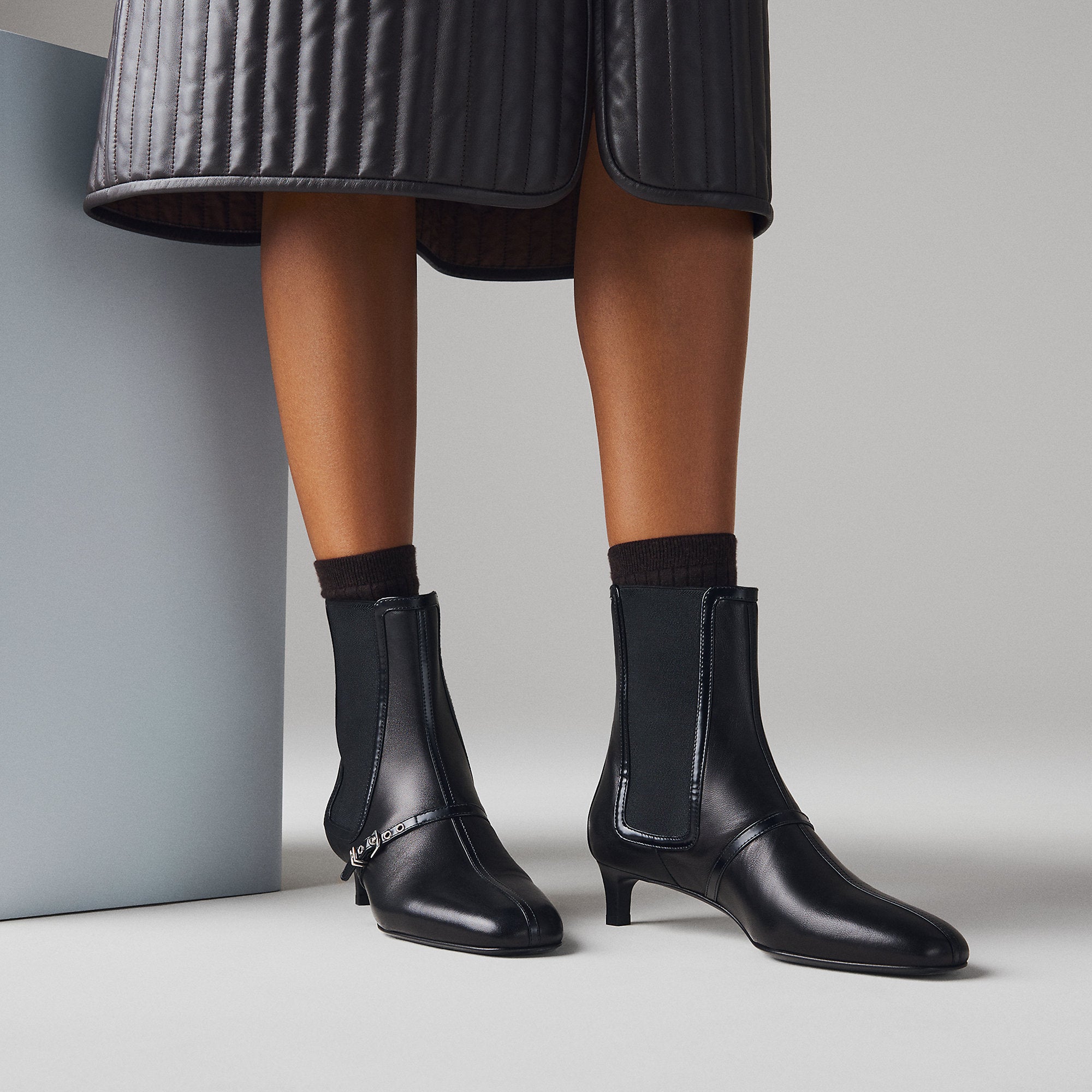  Hermes Lolita 40 Ankle Boot Noir