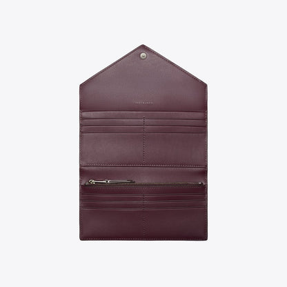 Tory Burch Long Colorblock Envelope Wallet Soft Custard Multi