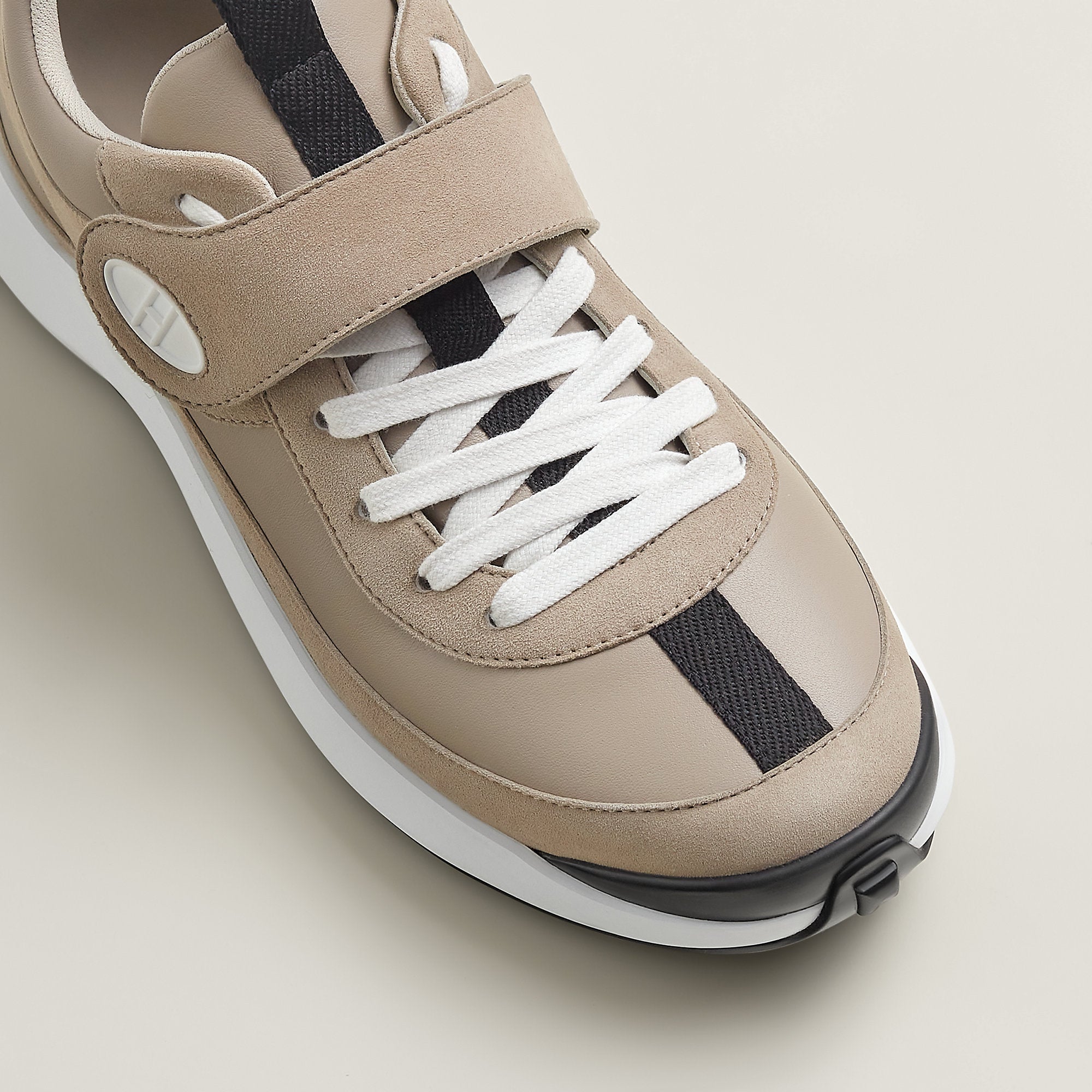  Hermes Loop Sneaker Beige Galet