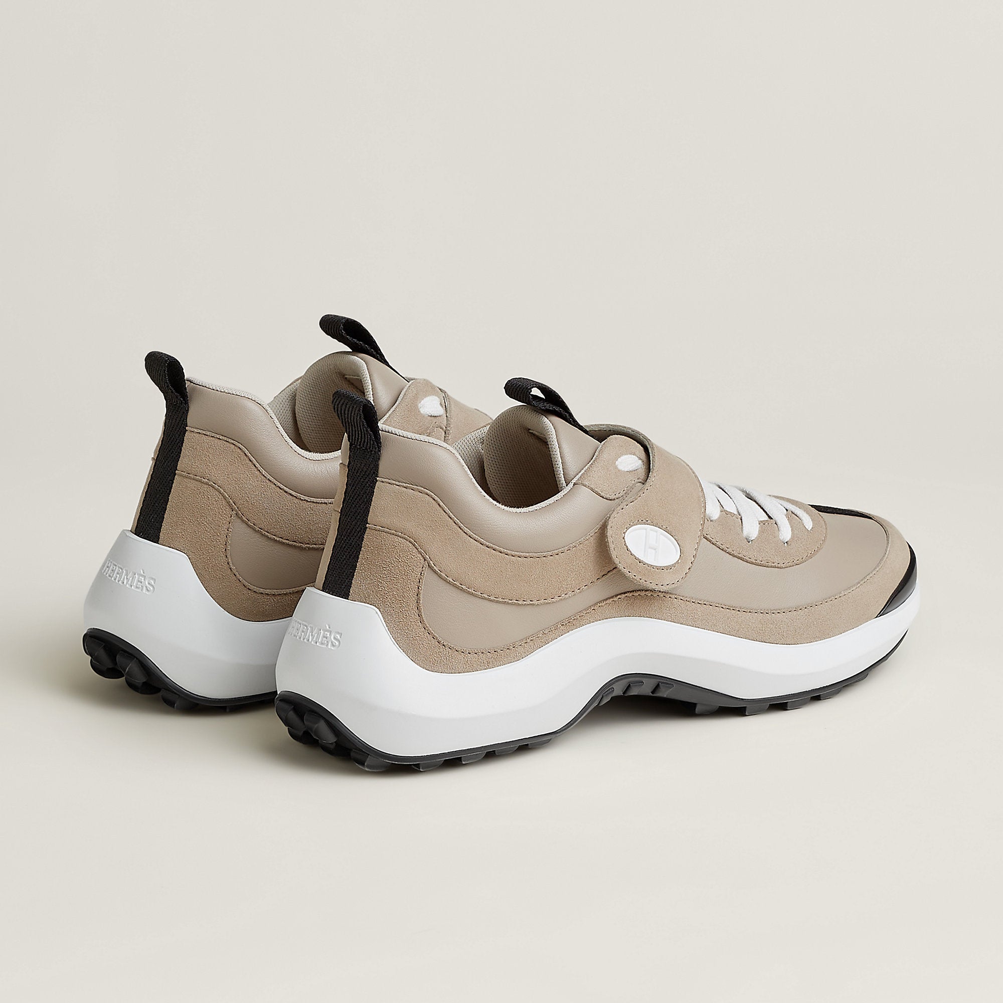  Hermes Loop Sneaker Beige Galet
