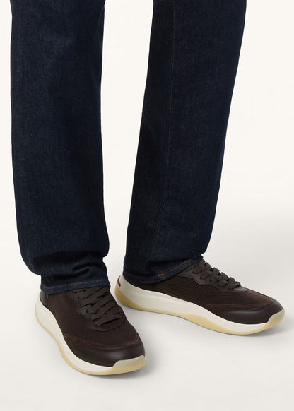 LoroPiana 410 LP Walk Sneaker Umber Brown