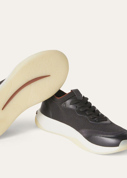 LoroPiana 410 LP Walk Sneaker Caviar