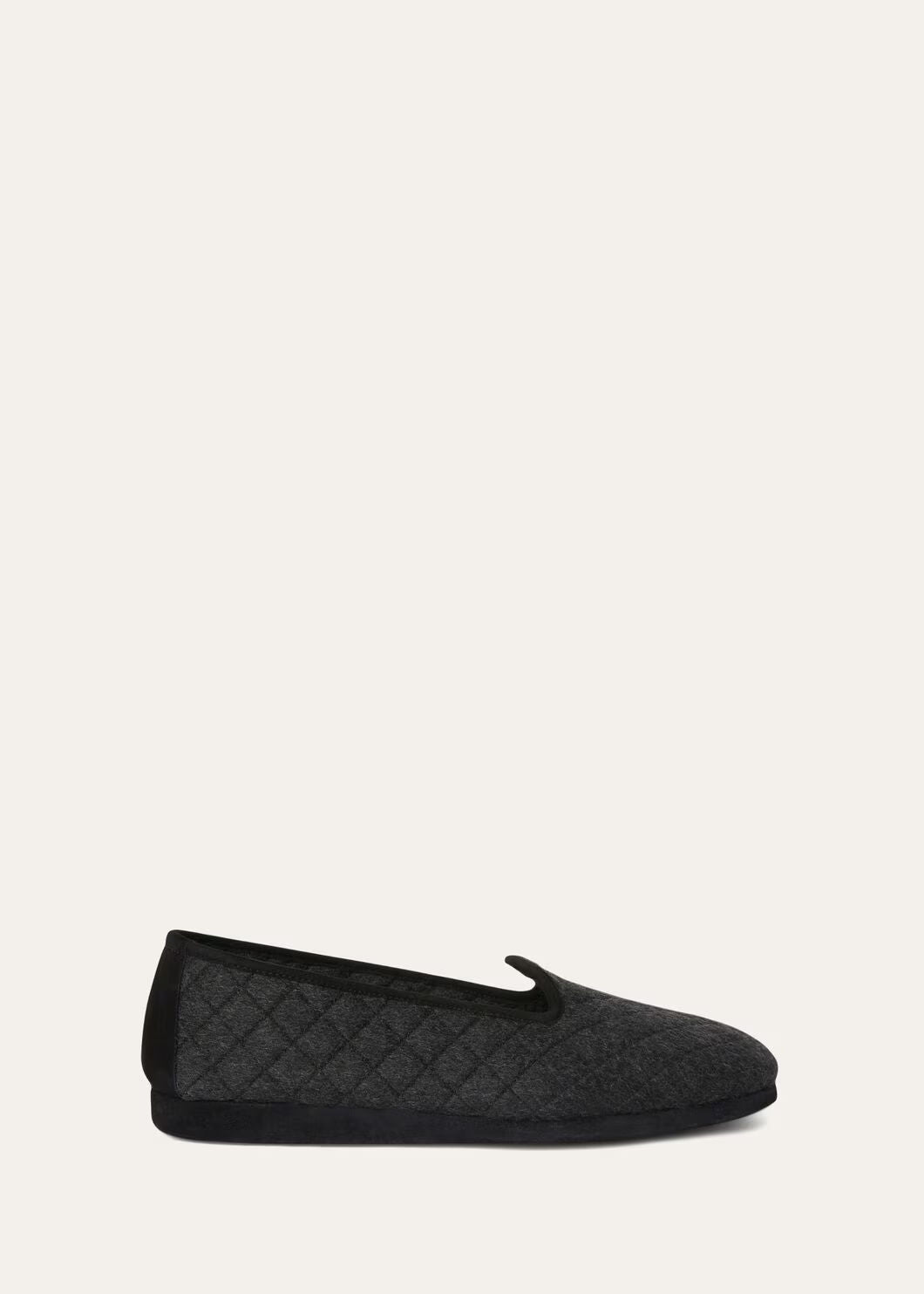 LoroPiana Classic Slipper Charcoal Melange