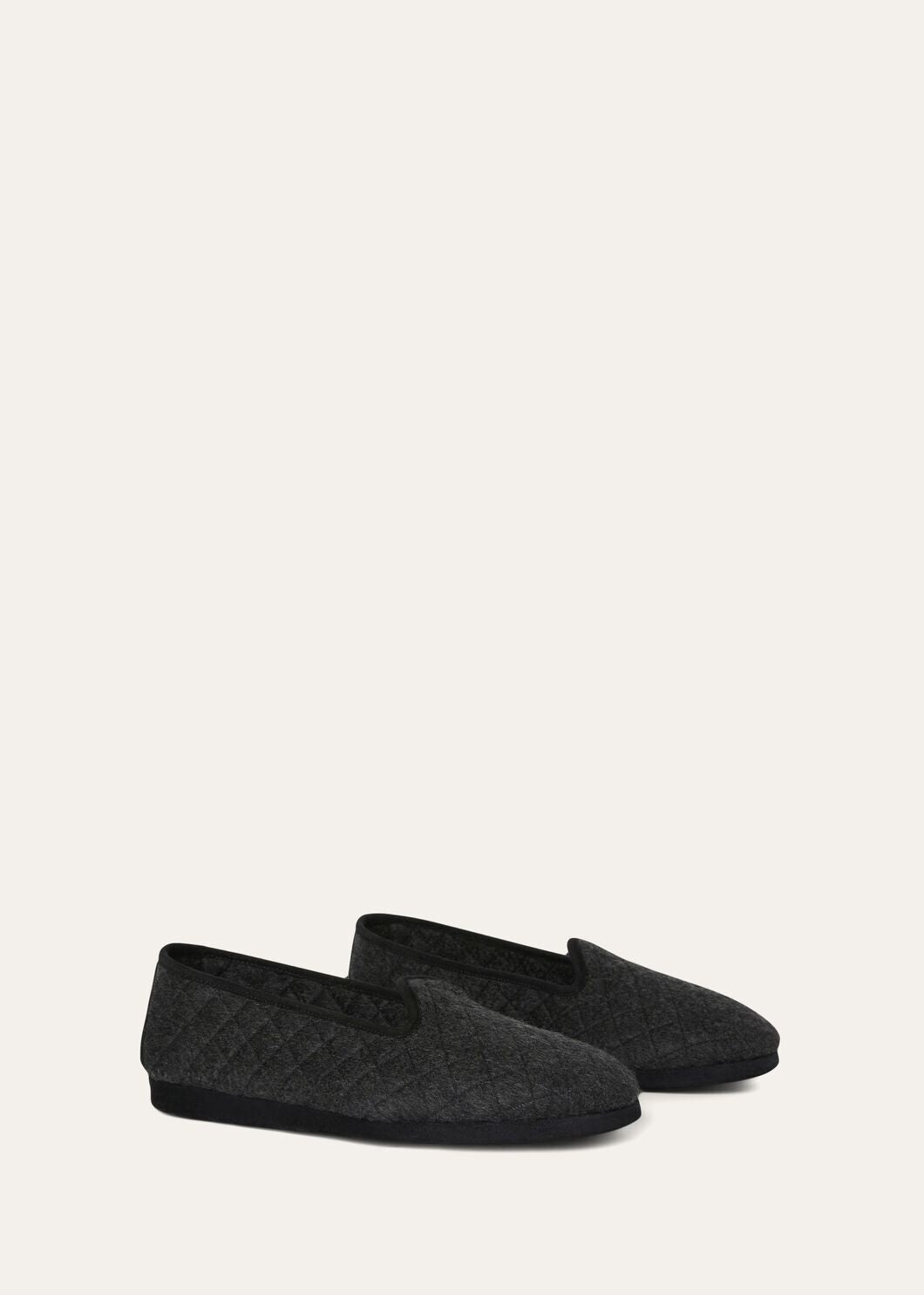 LoroPiana Classic Slipper Charcoal Melange
