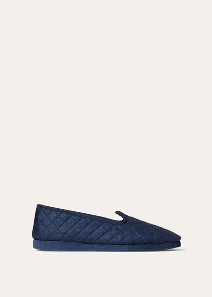 LoroPiana Classic Slipper Sodalite Blue Melange