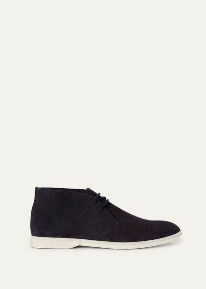 LoroPiana Desert Walk Boot Blue Navy