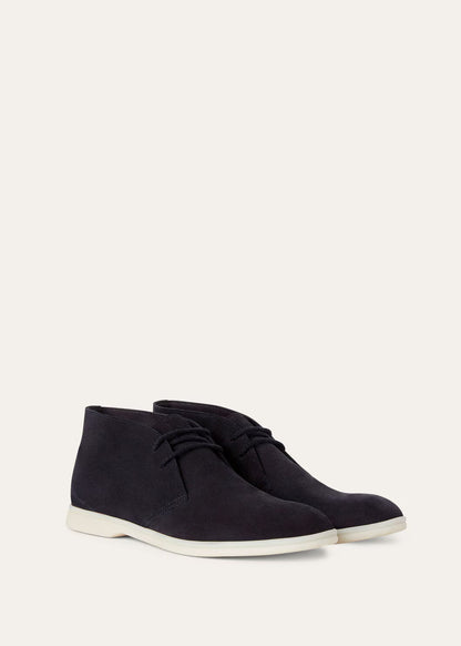 LoroPiana Desert Walk Boot Blue Navy
