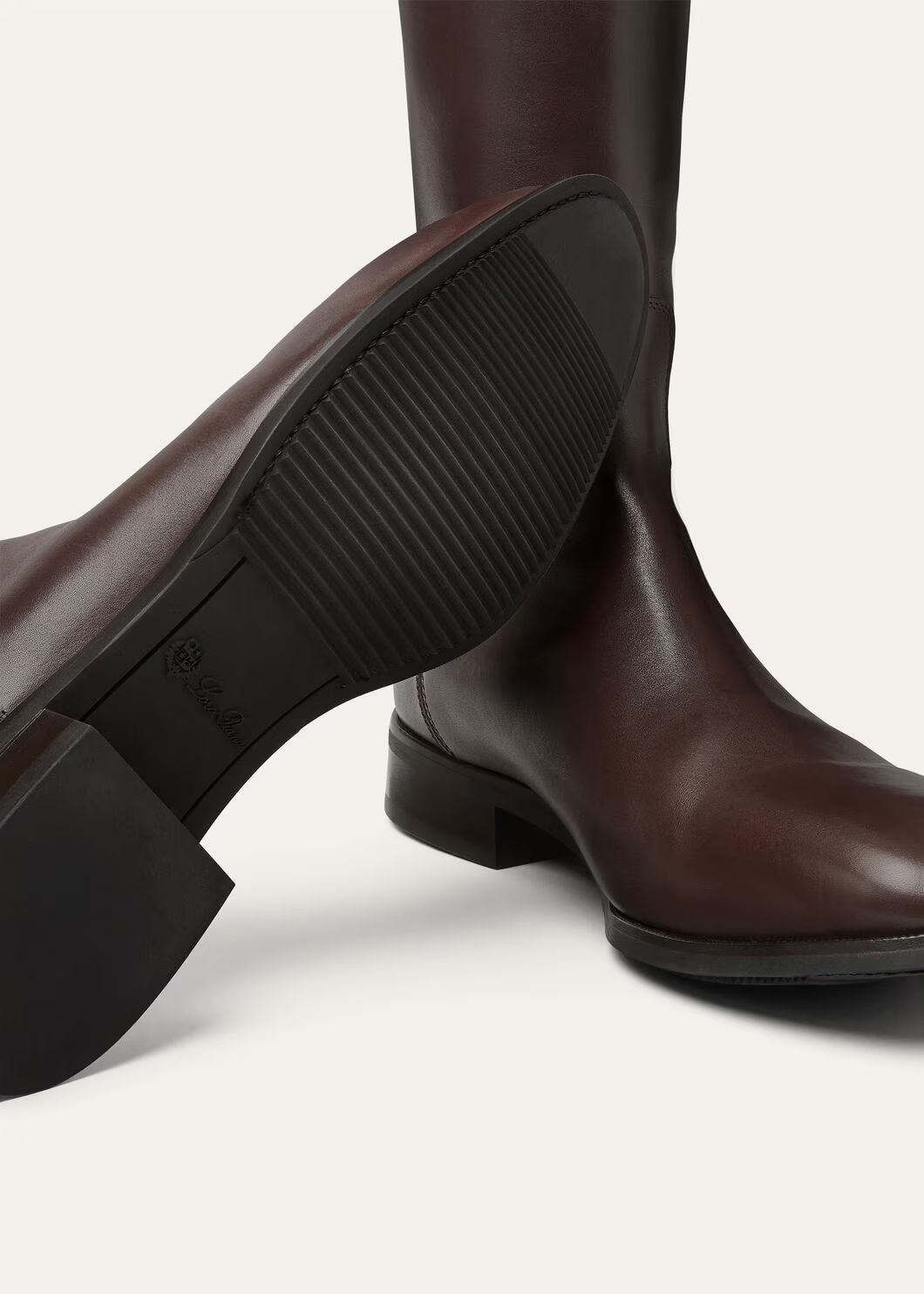 LoroPiana Horseriding High Boot French Coffee