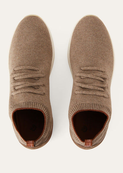 LoroPiana Loro 360 LP Flexy Walk Sneaker Grain Brown Melange