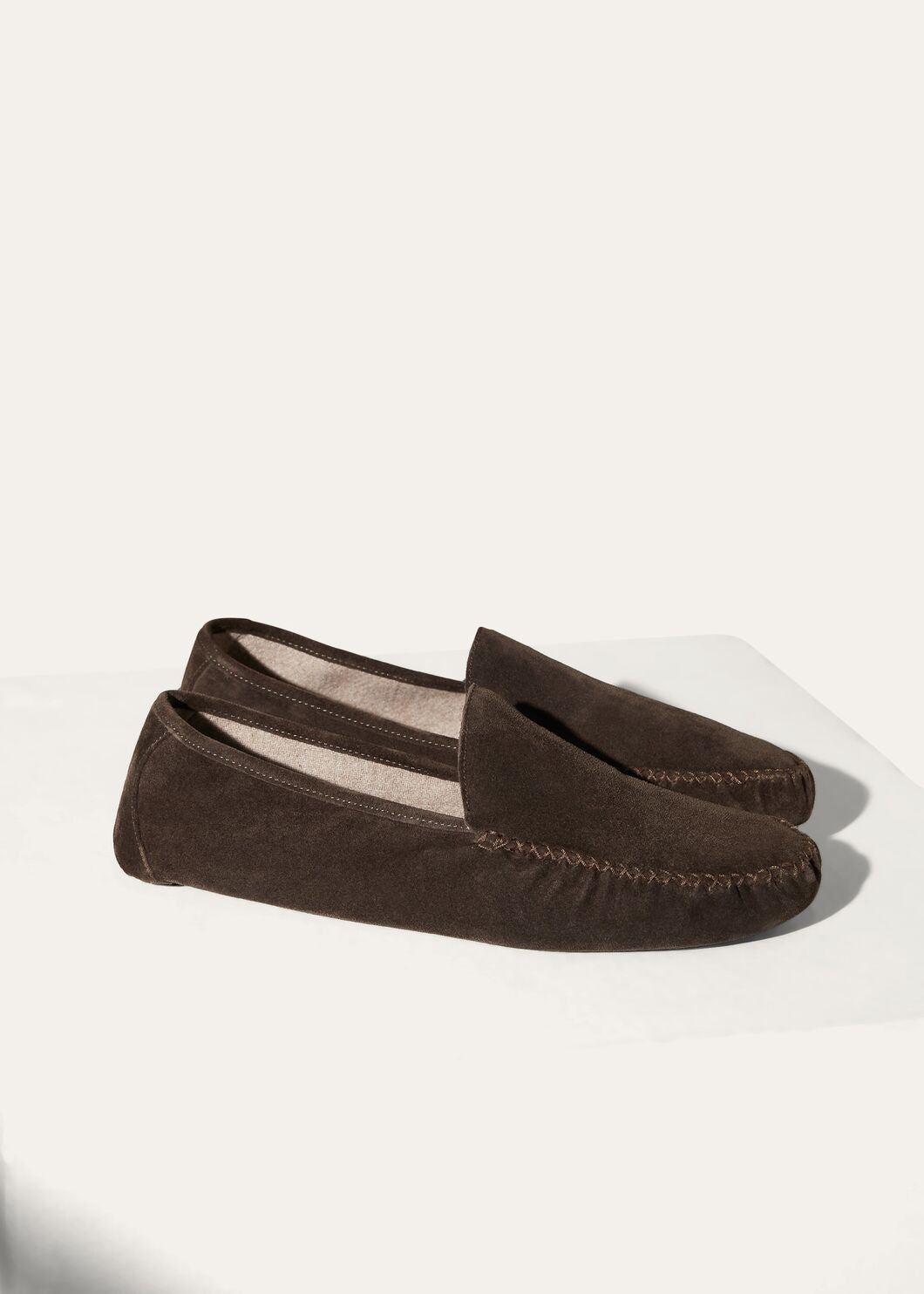LoroPiana Maurice Slipper Chocolate/Walnut Melange