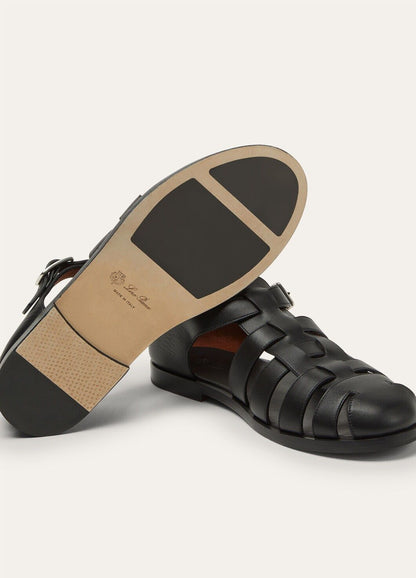 LoroPiana Maxime Walk Sandal Black