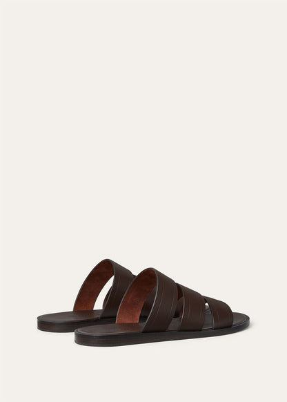 LoroPiana Naha Sandal Dark Moka