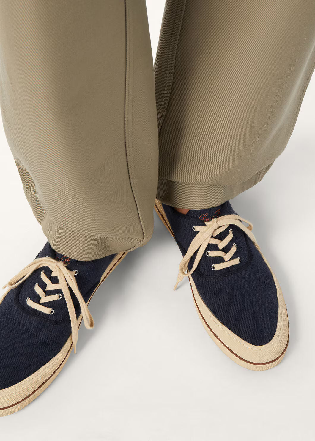 LoroPiana Nantucket Walk Sneaker Blue Navy