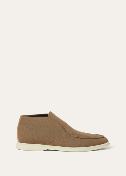 Open Knitted Walk Ankle Boot Sandcastle