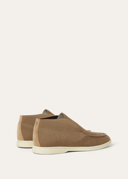 Open Knitted Walk Ankle Boot Sandcastle