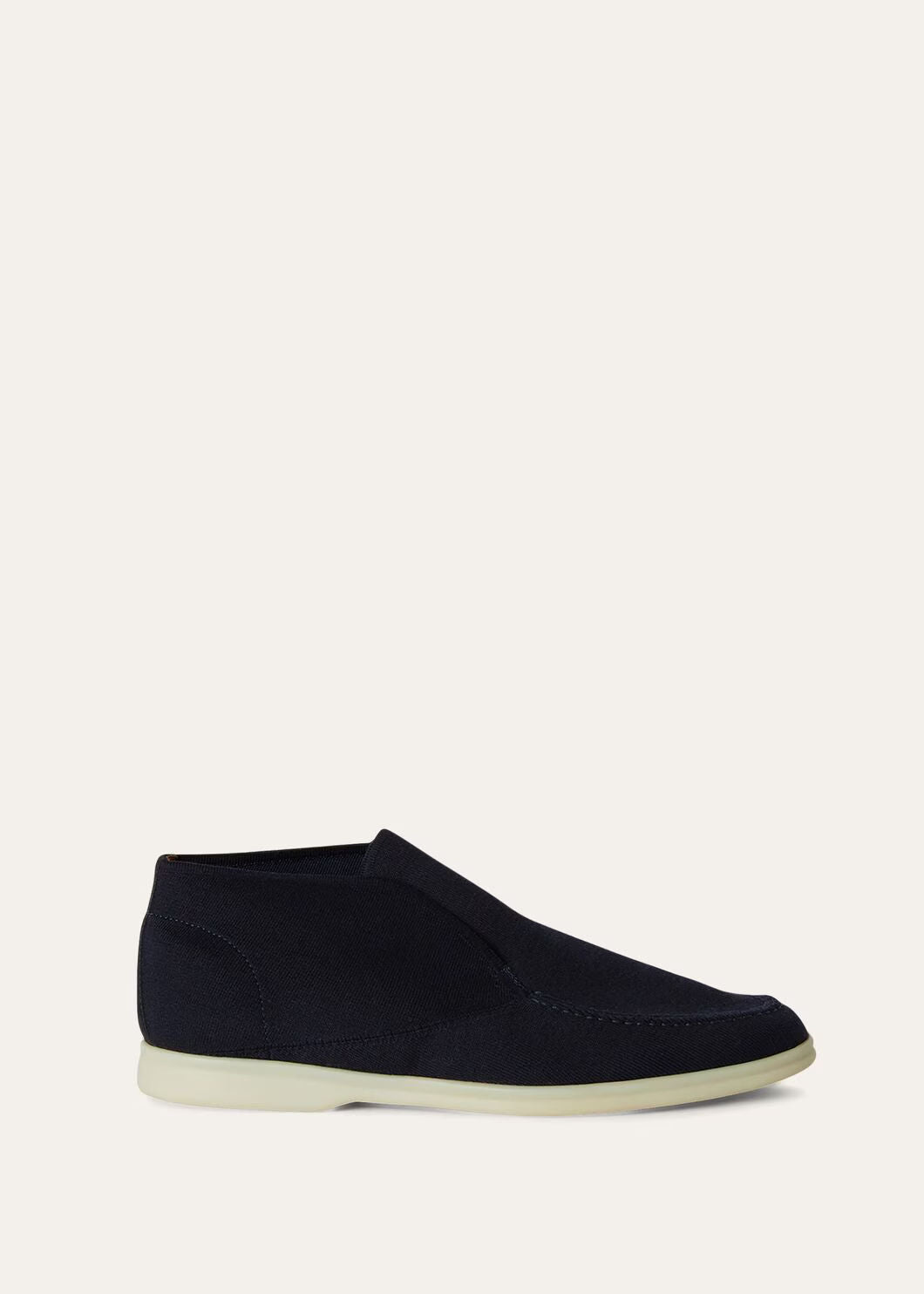 Open Knitted Walk Ankle Boot Navy Blue
