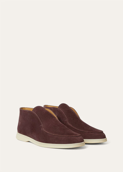 Open Walk Ankle Boot Very Dark Maroon