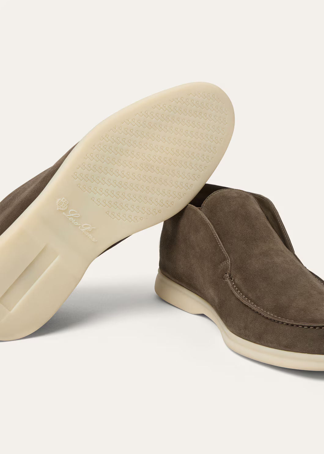 LoroPiana Open Walk Ankle Boot Grey Moss