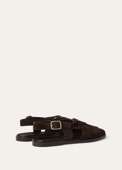 LoroPiana Peter Walk Sandal Savana Bark