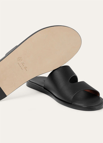 LoroPiana Pilat Plain Walk Sandal Black