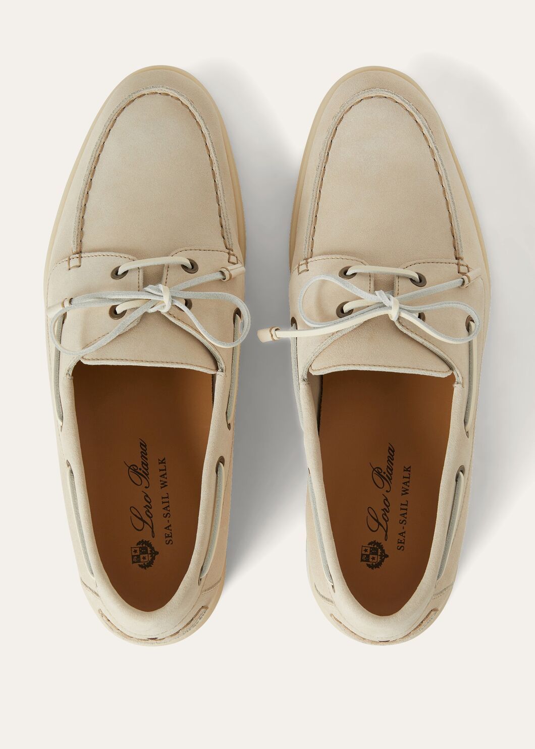 LoroPiana Sea-Sail Walk Loafer Ecru