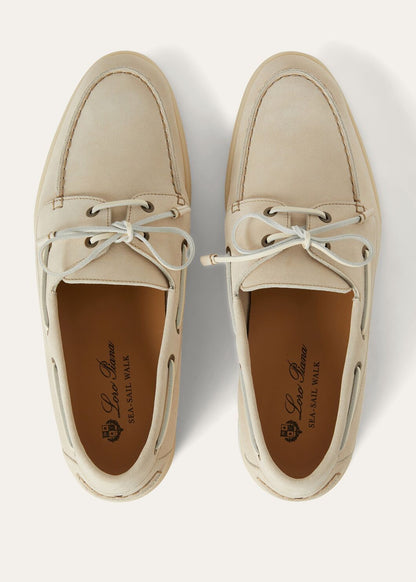 LoroPiana Sea-Sail Walk Loafer Ecru